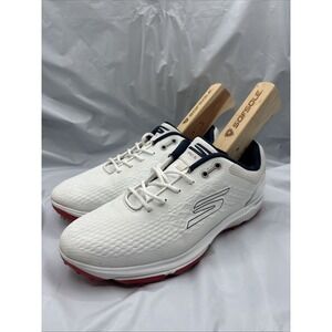 NEW Skechers Go Golf Pro 6 Golf Shoes - White/Navy/Red Size 8 (No Insoles)